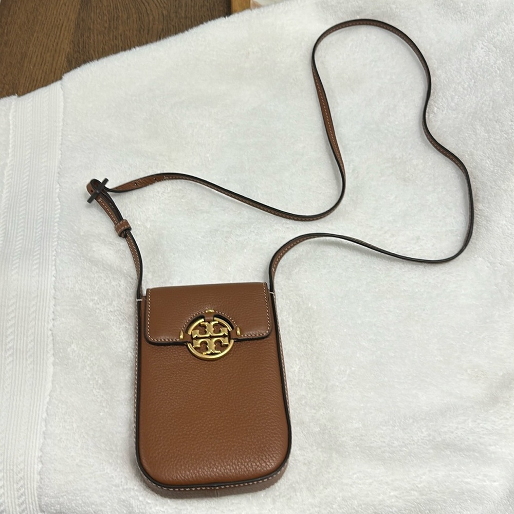 Tory Burch crossbody, brown leather, perfect condition